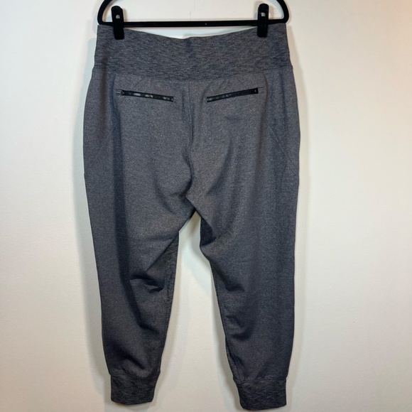 Athleta Womens Venice High Rise Jogger Pants Gray Heather Athletic Zip Pocket XL - Picture 9 of 14